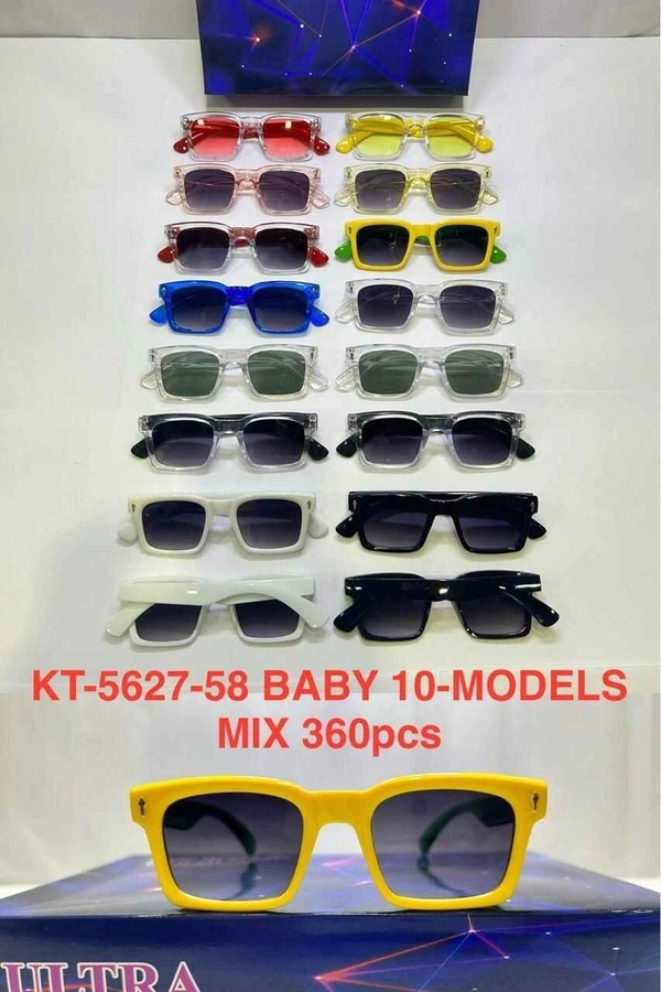 BIJKART   KIDS BABY HEAVY QUALITY MULTI COLOR PVC SUNGLASS - FREE SIZE, 12