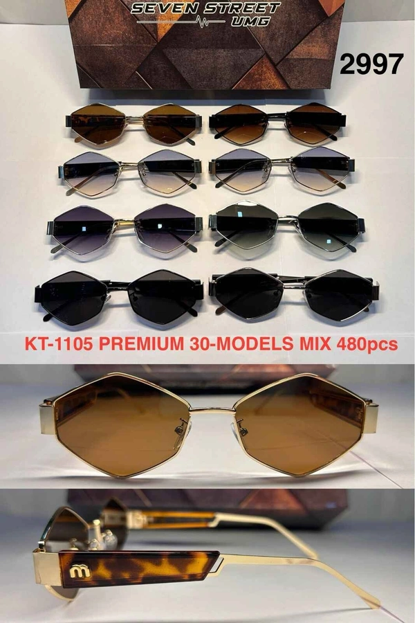 BIJKART  MENS FANCY DESIGN PREMIUM QUALITY MULTI COLOR METAL SUNGLASS - FREE, 12