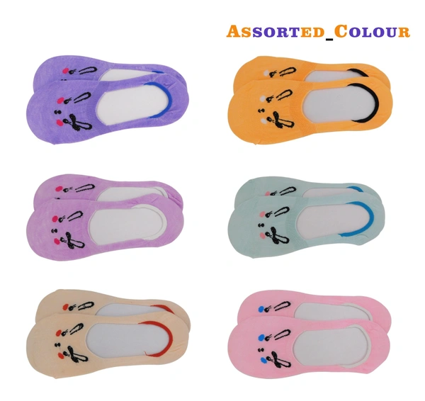 Womens Loafers Socks, No Show Socks Multi Color And Design Free Size 
Set Of 12 - Free, 12