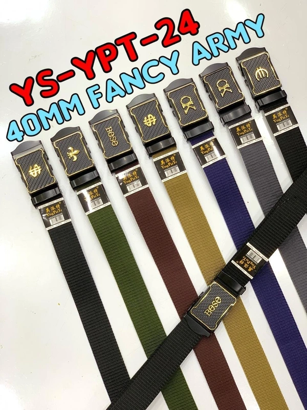 Men'S   Army Canvas Nylon Fabric  Multi  Color Mix Design  Auto Lock Buckle  Belt Size- Length-Over Size-Width-40Mm - 40 MM, 12
