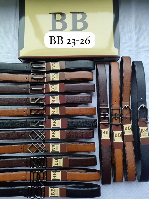 Mens 35Mm  Heavy Quality China Imported  Pu Leather Mix  Color Multi Designing Buckle  Belt - 35 MM, 12