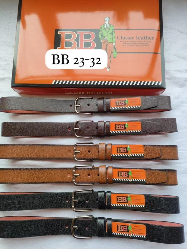 Mens 40Mm  Heavy Quality China Imported Flate Leather Mix  Color   Kata Buckle  Belt - 40 MM, 12