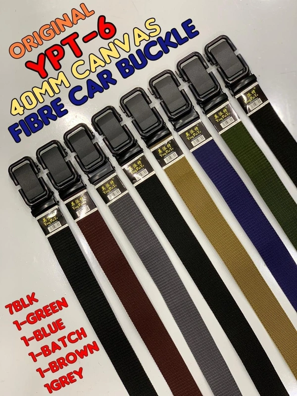 Men'S   Canvas Nylon Fabric  Multi  Color Mix Design  Car Fibre  Buckle  Belt Size- Length-Over Size-Width-40Mm - 40 MM, 12