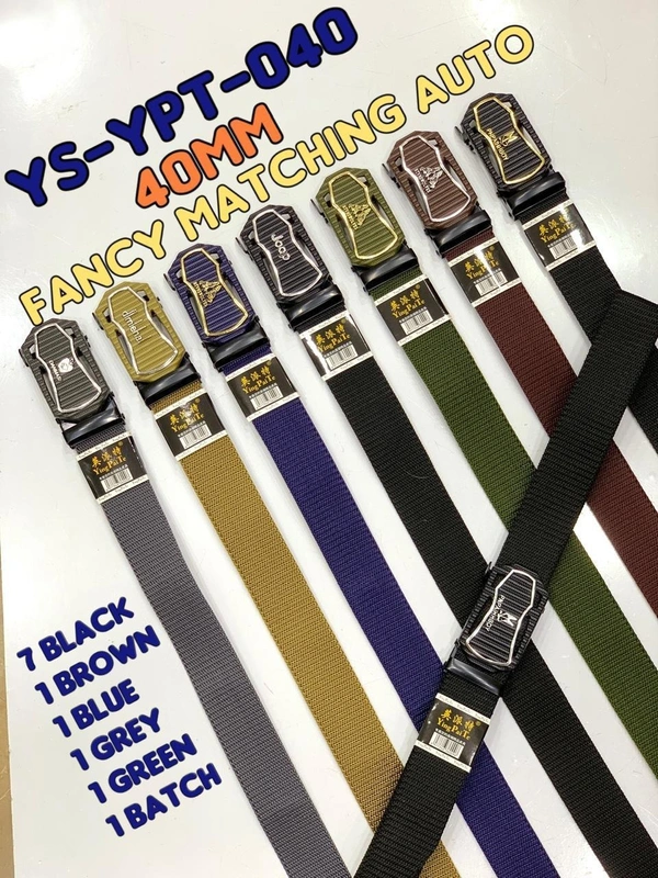 Men'S   Canvas Nylon Fabric  Multi  Color Mix Design  Auto Lock Buckle  Belt Size- Length-Over Size-Width-40Mm - 40 MM, 12