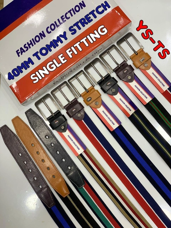 Mens Nylon Multi Color  Fashion Collection 40Mm Tommy Stretch Kata Buckle Belts - 40 MM, 12