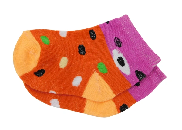 Kids Cotton Socks With Printed Design - Free, 12