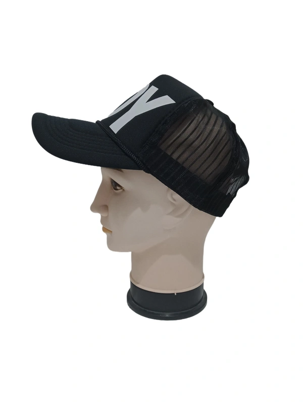 Mens Net Black Color Multi Printed Caps - Free, 6