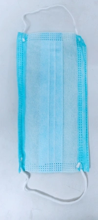 BIJKART NON WOOVEN 3 LAYER MASK WITH NOSE PIN AND PASTING DORI BLUE MASK  - FREE SIZE, 100