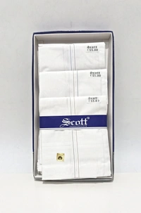Scott Pure  Cotton Multi Color Hankies Set Of 12 - 12