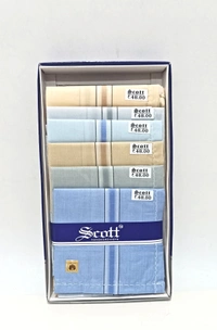 Scott Pure  Cotton Multi Color Hankies Set Of 12 - 12