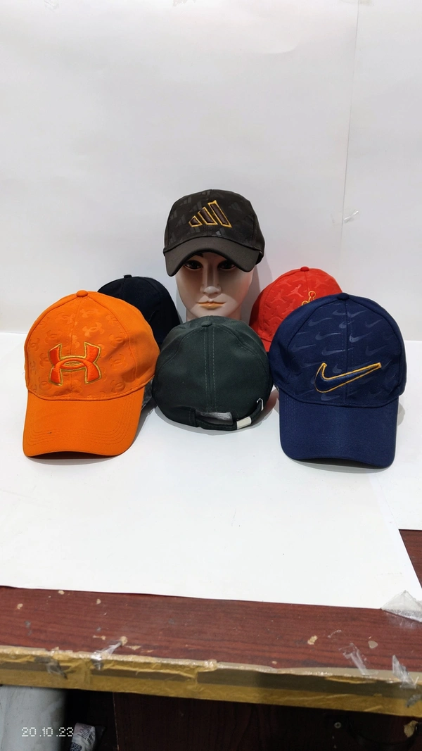 Mens Embrodary Indian Flaxi Fit Material Cap  Color - Mix Color Pack  Fitting - Steel Buckle - Free, 6