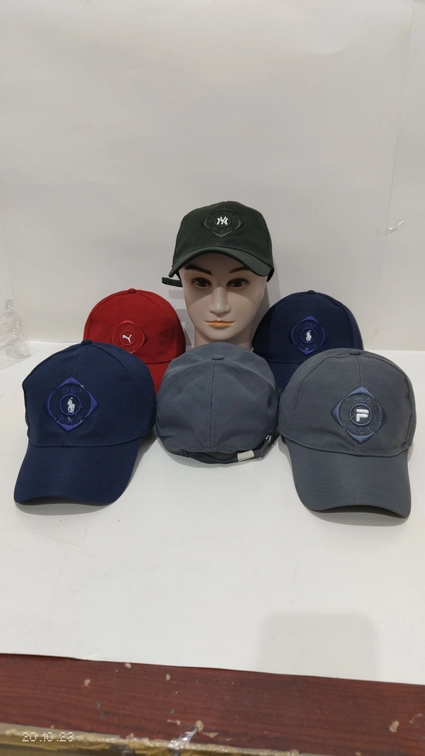 Mens Embrodary Indian Flaxi Fit Material Cap  Color - Mix Color Pack  Fitting - Steel Buckle - Free, 6