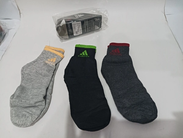 Men Mix Branded Cotton  Socks, Mix Color Pack Set Of 12 Pairs (3 Pair In 1Pouch), - Free, 12