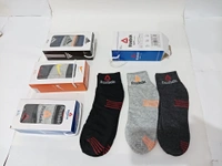 Men  Mix Branded Full Length Cotton  Socks(3 Pair In Box Packing) - Free, 12