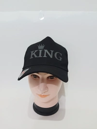Mens Indian Flaxi Fit Rubber Printed King  Logo Caps Color - Black Color Pack Fitting - Buckle - Free, 6