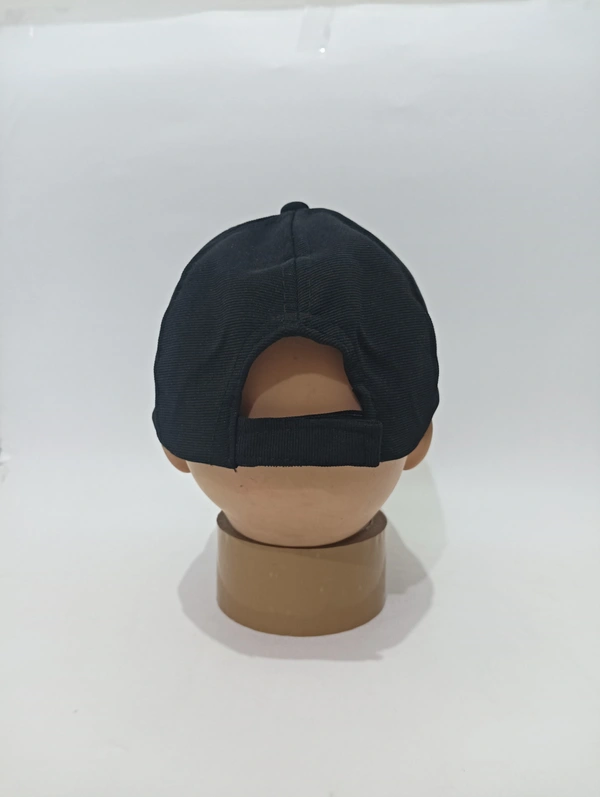 Indian Flaxi Fit Rubber Printed Logo Caps Color -Black-  Colour Pack Fitting -Velcro Size -Small For Boys - Free, 6