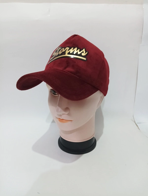 Mens China Imported Embrodry Design Velvet  Caps Color -Mix  Color Pack Fitting - Buckle - Free, 6