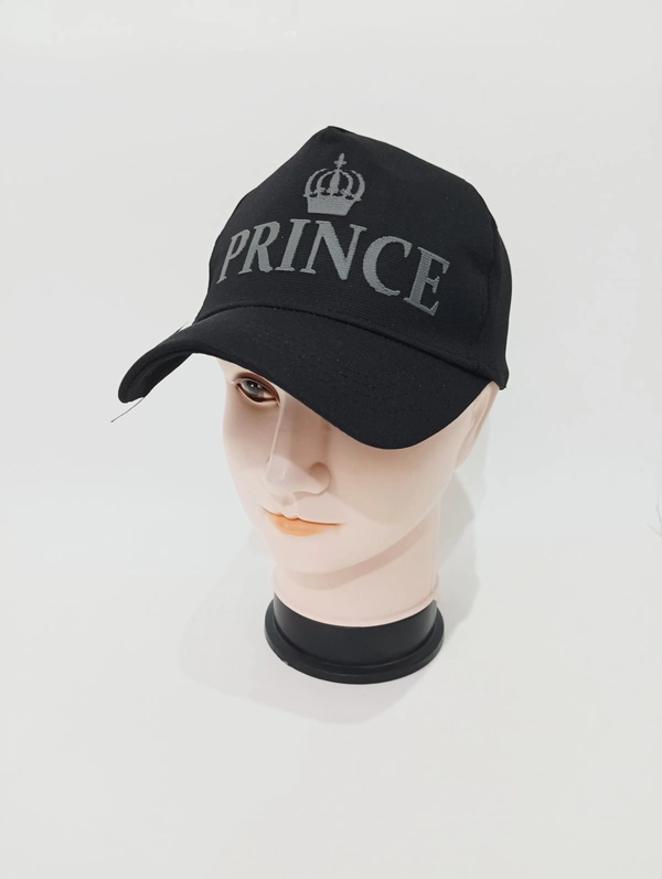 Mens Indian Flaxi Fit Rubber Printed Prince  Logo Caps Color - Black Color Pack Fitting - Buckle - Free, 6