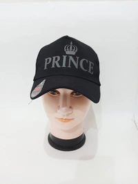 Mens Indian Flaxi Fit Rubber Printed Prince  Logo Caps Color - Black Color Pack Fitting - Buckle - Free, 6