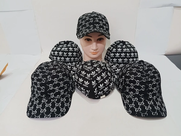 Mens Mix Printed Design Cotton  Caps Color - Black Printed Color Pack Fitting - Buckle - Free, 6