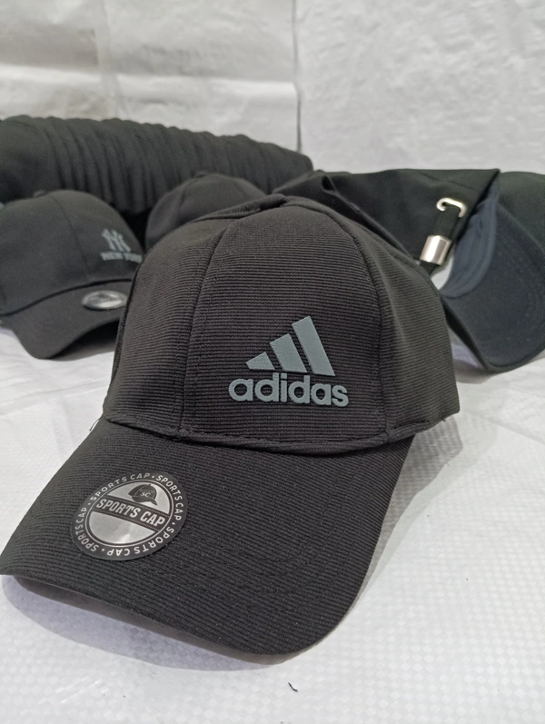 Mens Indian Flaxi Fit Rubber Printed Logo Caps Color - Black Color Pack Fitting - Buckle - Free, 6