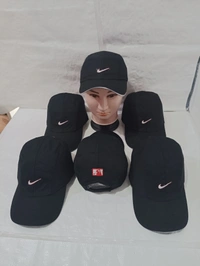 Mens Cotton Embrodary Logo Cap Color - Black Color Cap Fitting Velcro - Free, 6