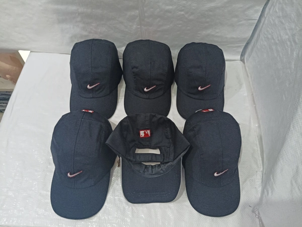 Mens Cotton Embrodary Logo Cap Color - Black Color Cap Fitting Velcro - Free, 6