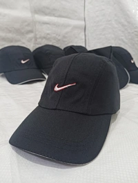 Mens Cotton Embrodary Logo Cap Color - Black Color Cap Fitting Velcro - Free, 6