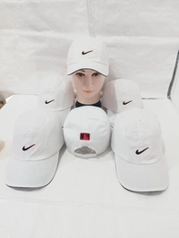 Mens Cotton Embrodary Logo Cap Color - White Color Cap Fitting  Velcro - Free, 6
