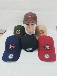 Mens Cotton Embrodary Logo Cap Color - Mix Color Cap Fitting Velcro - Free, 6