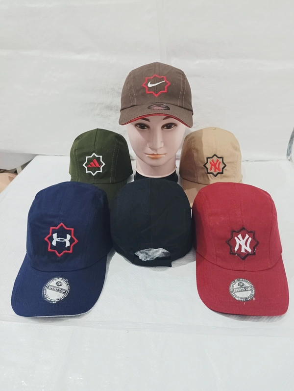 Mens Cotton Embrodary Logo Cap Color - Mix Color Cap Fitting Velcro - Free, 6