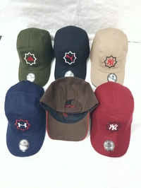 Mens Cotton Embrodary Logo Cap Color - Mix Color Cap Fitting Velcro - Free, 6