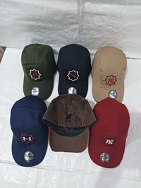 Mens Cotton Embrodary Logo Cap Color - Mix Color Cap Fitting Velcro - Free, 6