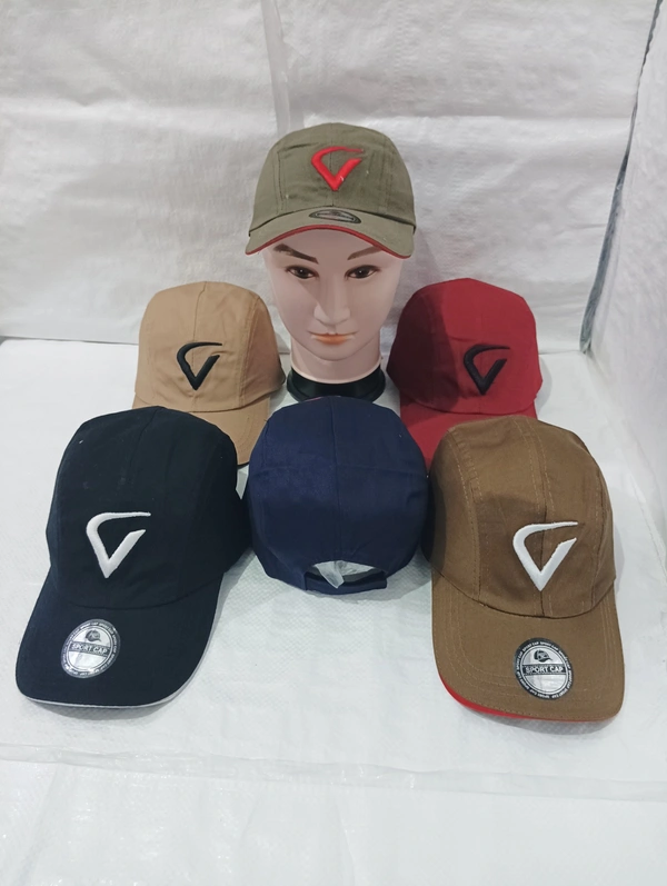 Mens Cotton Embrodary Logo Cap Color - Mix Color Cap Fitting Velcro - Free, 6
