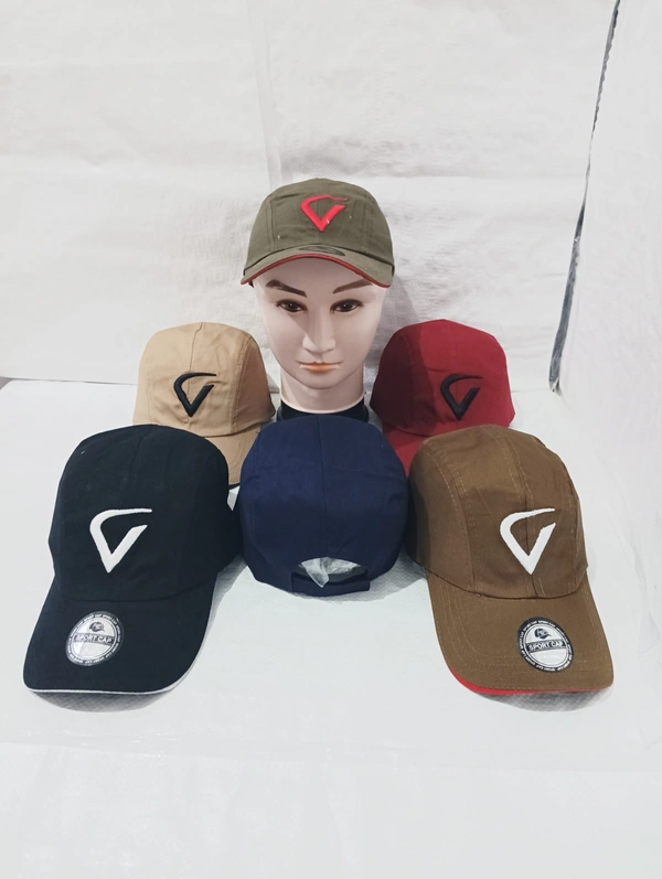 Mens Cotton Embrodary Logo Cap Color - Mix Color Cap Fitting Velcro - Free, 6
