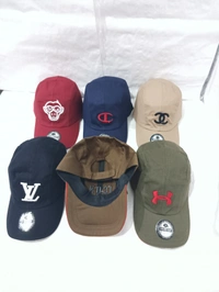 Mens Cotton Embrodary Logo Cap Color - Mix Color Cap Fitting Velcro - Free, 6