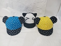 Kids Girls Cotton Caps Colour - Mix Printed Fitting - Velcro - Small, 6