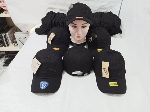 Mens Embrodary Pure Cotton  Material Cap  Color - Black Color Pack  Fitting - Steel Buckle - Free, 6