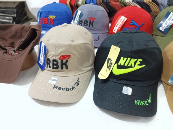 Mens Embrodary Pure Cotton  Material Cap  Color -Mix Colour  Pack  Fitting - Steel Buckle - Free, 6