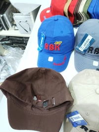 Mens Embrodary Pure Cotton  Material Cap  Color -Mix Colour  Pack  Fitting - Steel Buckle - Free, 6