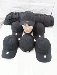 Mens Embrodary Parashute  Material Cap  Color - Black Color Pack  Fitting - Steel Buckle - Free, 6