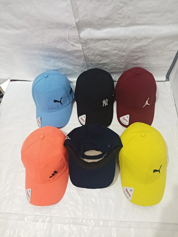 Mens Embrodary Indian Flaxi Fit Material Cap  Color - Mix Color Pack  Fitting - Steel Buckle - Free, 6