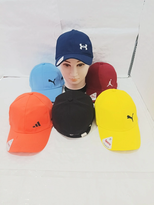 Mens Embrodary Indian Flaxi Fit Material Cap  Color - Mix Color Pack  Fitting - Steel Buckle - Free, 6