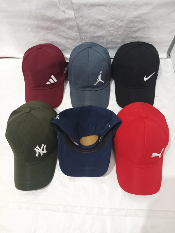 Mens Embrodary China Flaxi Fit Material Cap  Color - Mix Color Pack  Fitting - Steel Buckle - Free, 6