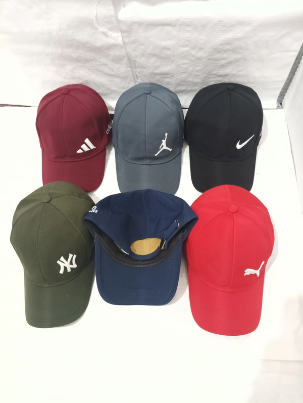 Mens Embrodary China Flaxi Fit Material Cap  Color - Mix Color Pack  Fitting - Steel Buckle - Free, 6