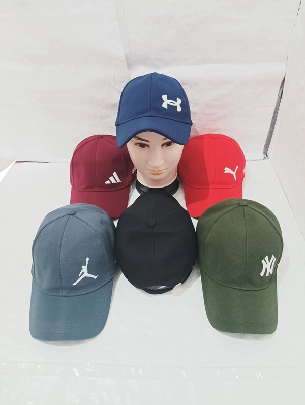 Mens Embrodary China Flaxi Fit Material Cap  Color - Mix Color Pack  Fitting - Steel Buckle - Free, 6