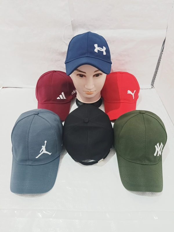 Mens Embrodary China Flaxi Fit Material Cap  Color - Mix Color Pack  Fitting - Steel Buckle - Free, 6