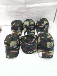 Mens  Camoflauge Flaxifit Rubber Print  Logo Cap Fitting  - Steel Buckle - Free, 6