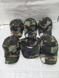 Mens  Camoflauge Flaxifit Rubber Print  Logo Cap Fitting  - Steel Buckle - Free, 6