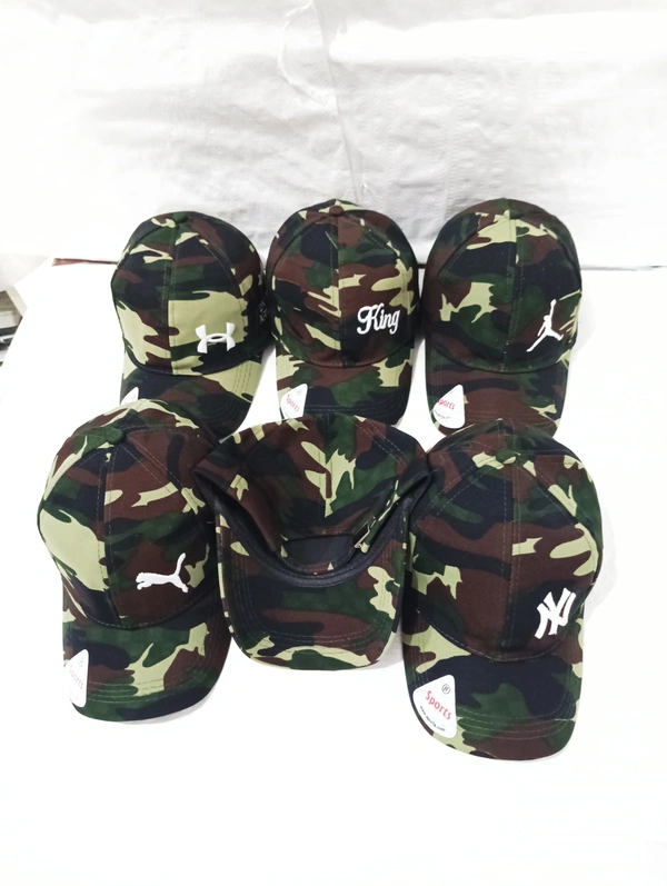 Mens  Camoflauge Flaxifit Embrodary  Logo Cap Fitting  - Steel Buckle - Free, 6